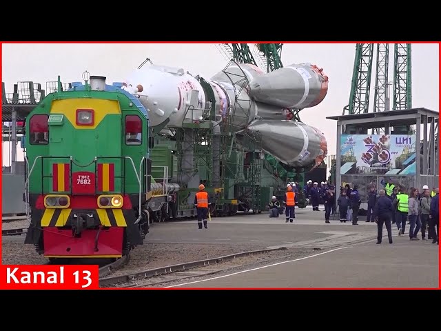 ISS-bound rocket takes position at Russia's Baikonur Cosmodrome