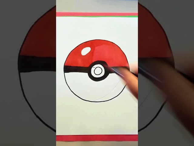 Poké Ball Drawing #artdrawing #art #markers #paper #shorts #short