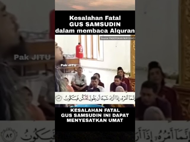 ASTAGFIRULLAH..!!! FATAL BANGET YANG DI SAMPAIKAN GUS SAMSUDIN