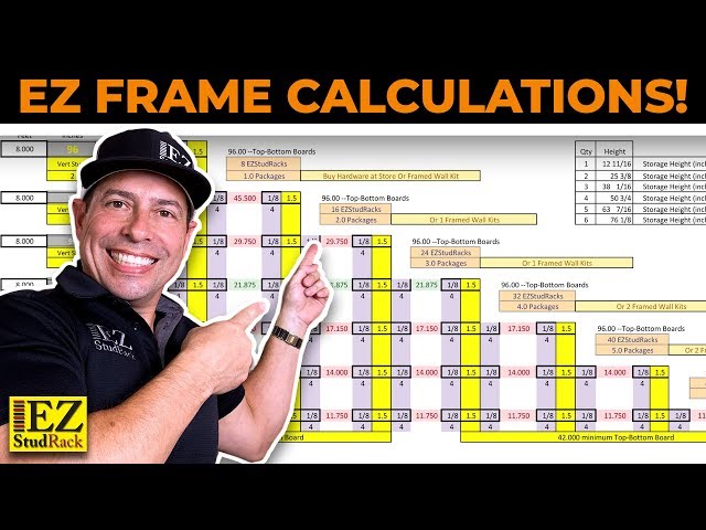 EZ Calculation Sheet to help build the perfect wall storage!