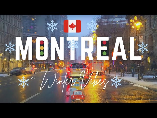 Driving in Montreal (4k) Heavy Traffic #snowing #montreal#canadalife#driving#winter#snowfall#canada