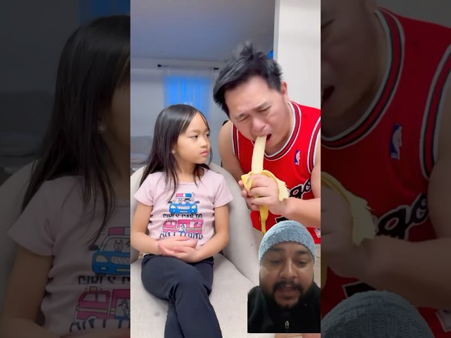 Banana eating challenge #smile #funny #memes #family #comedy #shortvideo