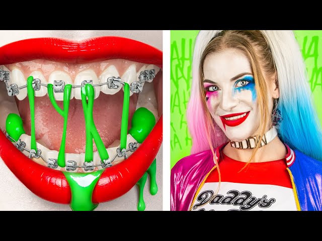 De l'intello à la belle mariée Harley Quinn / Relooking extrême avec les gadgets de TikTok