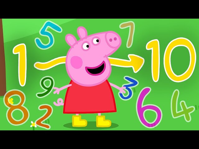 Counting To Ten With Peppa Pig | The Numbers Song | Peppa Pig Nursery Rhymes & Kids Songs