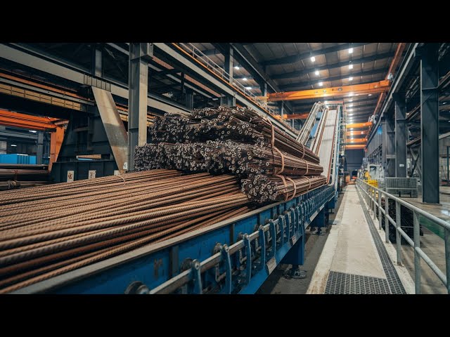 Amazing Scale! process of mass production of rebar.