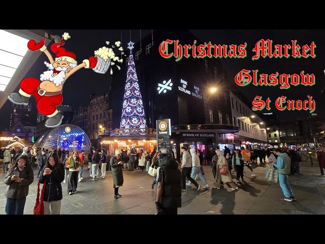 Glasgow Christmas Markets 2024 ** St Enoch Square ** Winterfest Market & Fairground ** City Vibes **