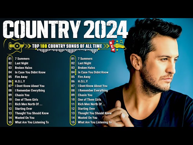 Country Music Playlist 2024 🤠 Luke Bryan, Chris Stapleton, Kane Brown, Morgan Wallen, Luke Combs