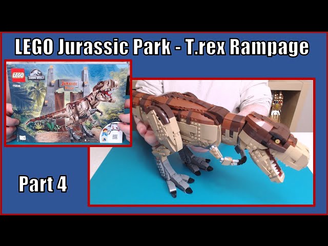 LEGO Jurassic Park T.rex Rampage - Part 4 - building the head and completing the dinosaur