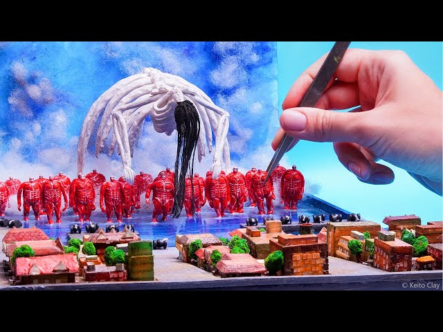 Making Attack On Titan - The Rumbling Diorama with clay ep. 2 🔴 Keito Clay