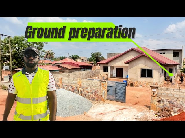 Compound Clearing and Filling before Concrete Stamp begins-Building in Ghana 🇬🇭