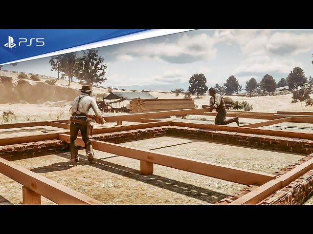 CONTRUINDO NOSSA CASA NO RANCHO #40 | RED DEAD REDEMPTION 2 - GAMEPLAY NO PS5 EM 4K