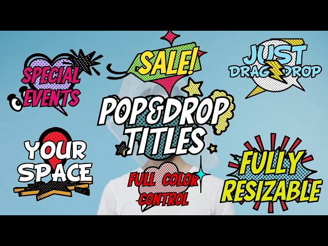 Pop & Drop Comic Style Titles ( After Effects Template ) @aetemplates