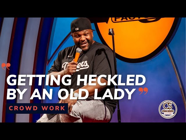 Getting Heckled by an Old Lady - Comedian Nate Jackson - Chocolate Sundaes Comedy - CROWD WORK