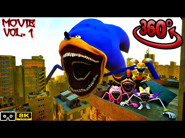 Sonic Tapes 360° Army VS Knuckles | Movie Collection Part 1,2,3 | Scary VR 360º 8K Animation Film