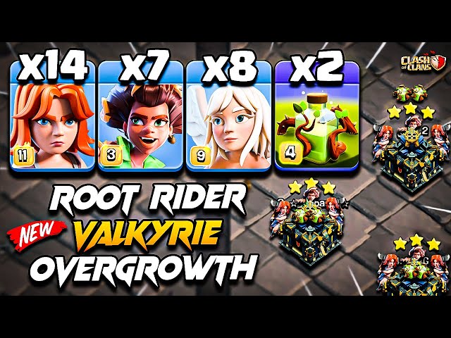 Th17 ROOT RIDER VALKYRIE Attack With OVERGROWTH Clash Of Clans | TH17 Attack Strategy (Town Hall 17)