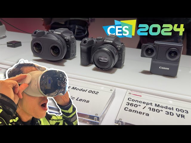 CES 2024 in 3D VR180 - Canon NEW* APS-C VR & 3D Lens for Spatial Video, Qoocam 3 Ultra, and More