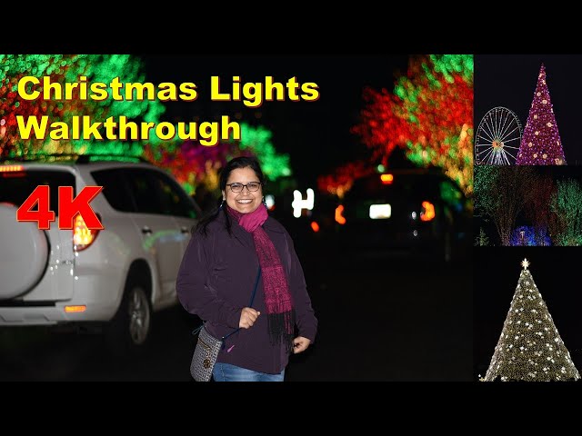 Brookside Garden Christmas lights, Maryland, USA || Walk-through Millions of light 4K