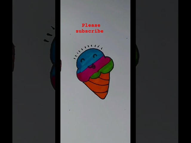 How to draw easily icecream #trending #art #drawing #viral #shorts #ytshorts #icecream #ice