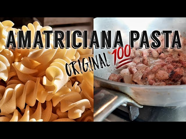 How to make amatriciana pasta sauce 🍝 , Roma  [Sub]