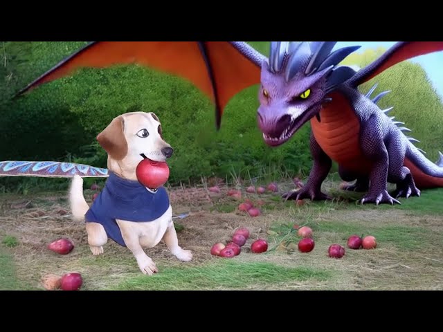 Dog with Apple in Mouth | Apple Dog AI Memes Compilation 4 / Dog With Apple | Apple Dog Core