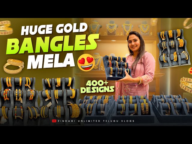 తరుగు పై సగానికి సగం తగ్గింపు |Latest Gold Bangles Collection&Designs|Zindagi Unlimited Telugu Vlogs