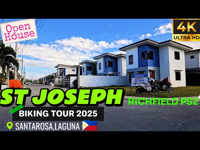 [4K] ST JOSEPH RICHFIELD  SANTAROSA,LAGUNA || BIKING TOUR PH