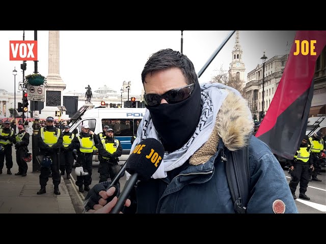 Antifa and Tommy Robinson supporters clash in London protests