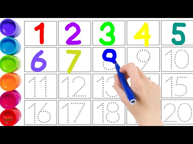 learn 1 2 3 4 5 6 7 8 9 10 counting number, 1 2 3 song nursery rhymes #counting #kidsvideo