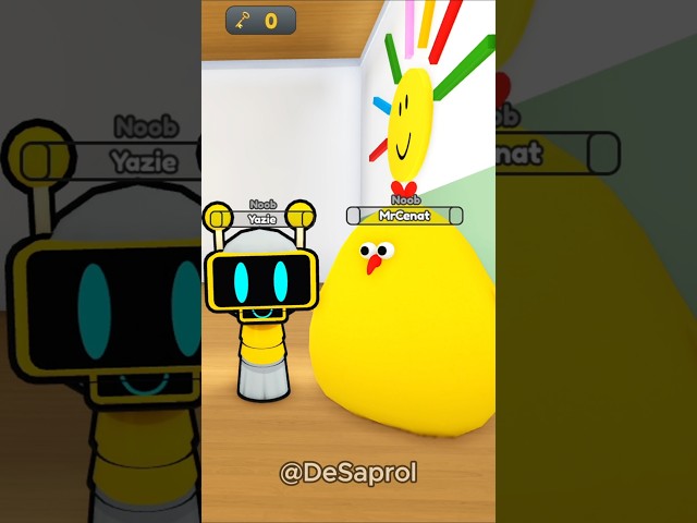 CHICKEN help FUN BOT escape MASTERS TEAMWORK OBBY! #roblox #sprunki