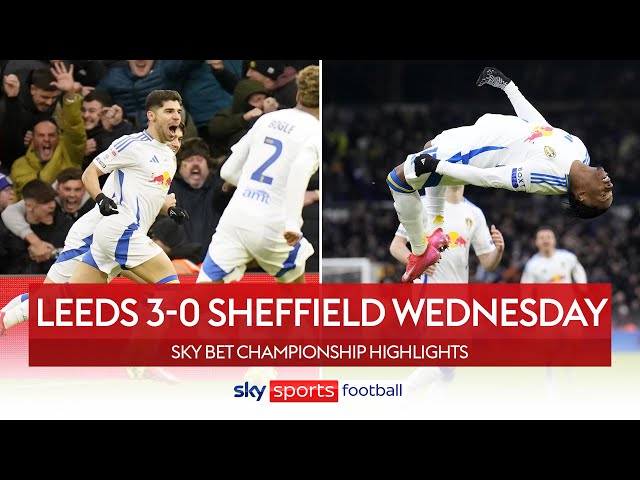 Leeds score three to go top of the table! | Leeds 3-0 Sheffield Wednesday | EFL Highlights