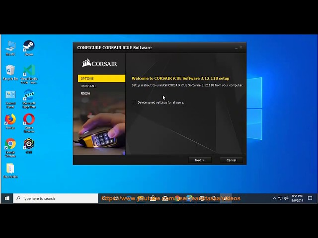 Uninstall CORSAIR iCUE Software in Windows 10 (2023 Updated)