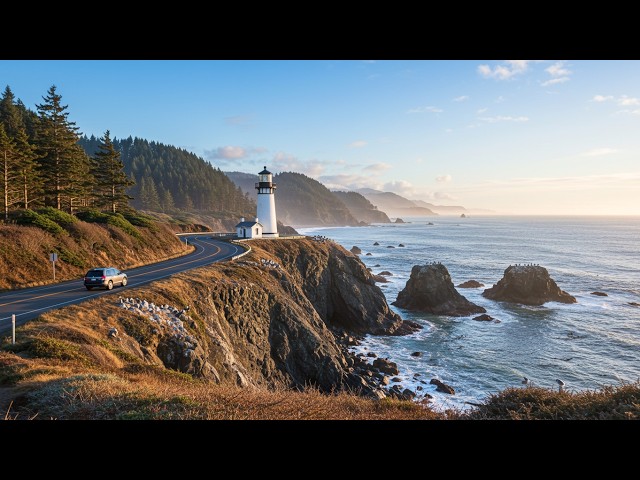 Scenic Drive Along Oregon's Pacific Coast on US Hwy 101 | 3 Hours of Ambient Road Trip