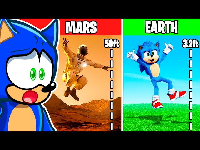 Sonic Reacts To How High Can You Jump in Space?!