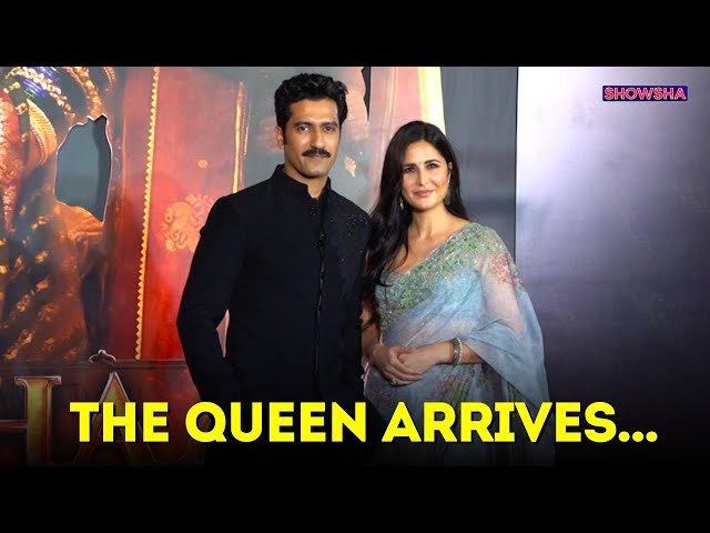 Katrina Kaif Stuns In A Saree As She Joins Vicky Kaushal At The Special Screening Of ‘Chhaava’