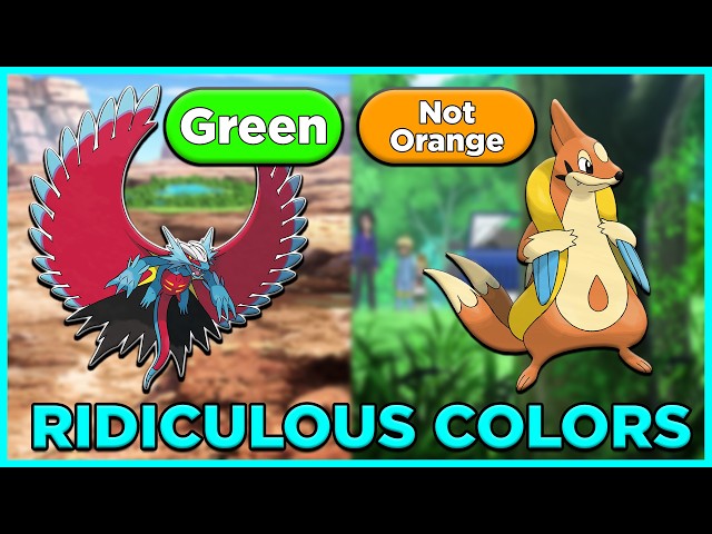 Pokemon Colors Are Ridiculous