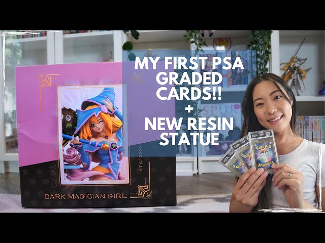 Unboxing my first PSA Pokemon cards & magical resin statue!! ✨