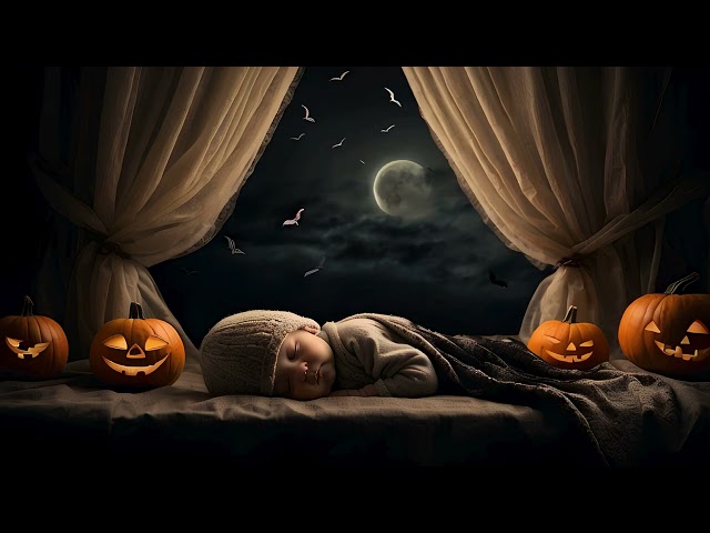 🌕🎃 Haunting Lullaby – Soothing Halloween Sleep Music for Babies and Kids 🍂💤