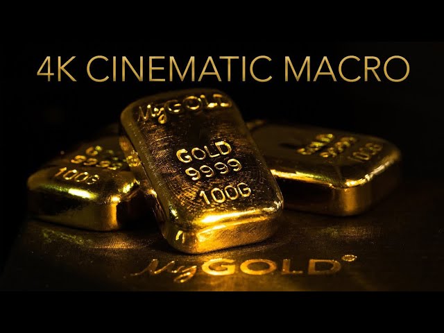 4K Macro Gold + Silver- CINEMATIC! (GOLD BULLION 🤯GOLD BARS 😍GOLD COINS)