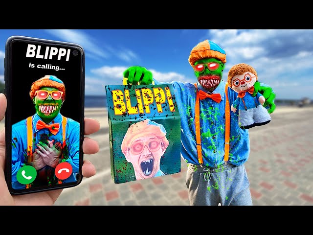 if BLUPPI ZOMBIE is calling you - RUN AWAY ( Halloween parkour in the playground )