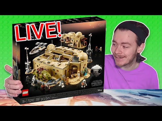 LIVE Until I Finish Building LEGO Star Wars Mos Eisley Cantina 75290