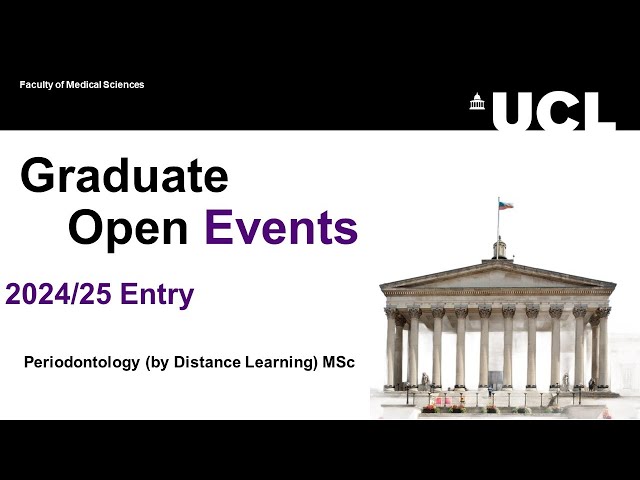 Periodontology (Distance Learning) MSc online Open Day - 2 May 2024