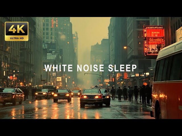 Rain Thunder Sound On City White Noise, 4 hours | for Positive Energy, Relax Mind Body, Inner Peace