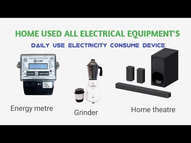 House Appliance Electrical Equipment name | Electrical Energy Consume all Equipment name