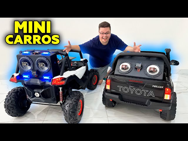 CONCESSIONÁRIA DE MINI CARROS COM PAREDÃO DE SOM! (MINI TOYOTA HILUX FUNCIONA DE VERDADE)