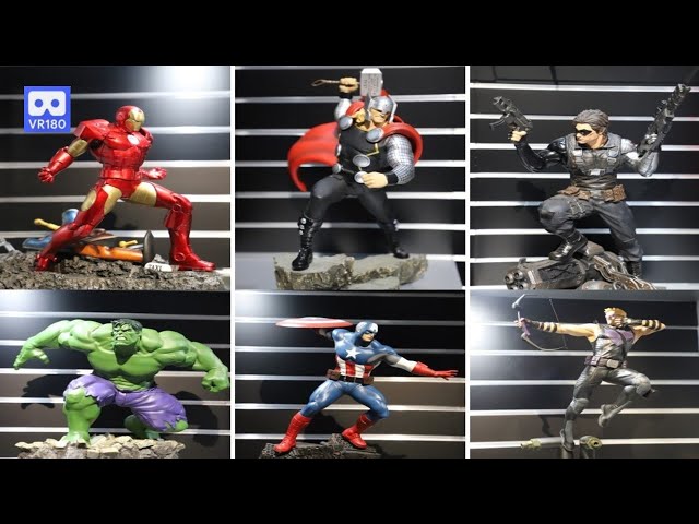 3D 180VR 4K Hulk Thor Ironman Captain America Hawkeye in Marvel Avengers Station Toy Shop