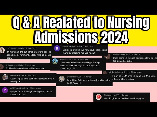 Related to Nursing Admission process 2024 || 2nd counselling kb hoga || BGH mein admission 2024 ||