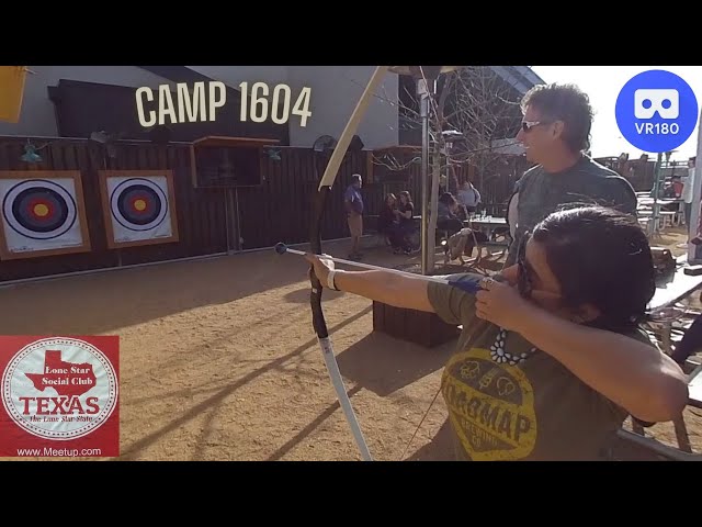 Camp 1604 Meetup in VR180 - Men ruled Bow & Arrow and Women ruled cornhole.