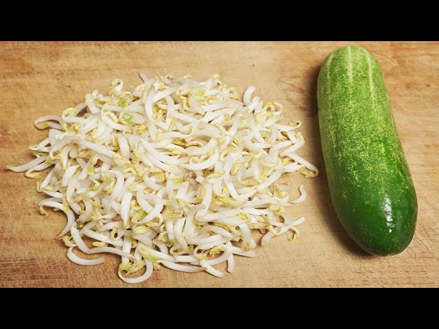 DO NOT SAUTE IT!! MAKE YOUR HUSBAND ADDICTED TO CUCUMBER AND BEAN SPROUTS PROCESSED LIKE THIS