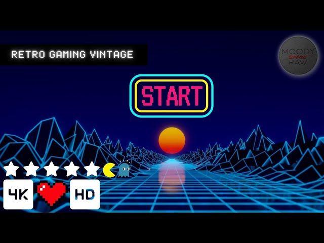 Retro Gaming Screensaver Background Animation: Digital Vintage 4K Loop #tvscreensaver #retrogaming