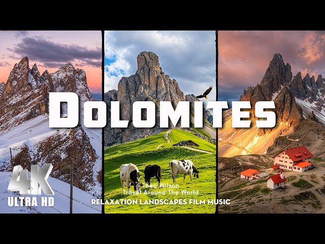 Dolomites 4K - Scenic Relaxation Film with Epic Cinematic Music - Italy Travel